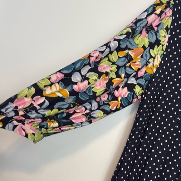 Maeve (Anthropologie) Sawyer Dress Polka Dot Floral Balloon Sleeves. Size Medium - Picture 6 of 12